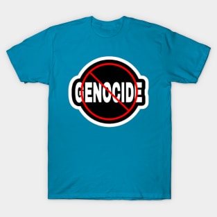 🚫 GENOCIDE - Sticker - Front T-Shirt